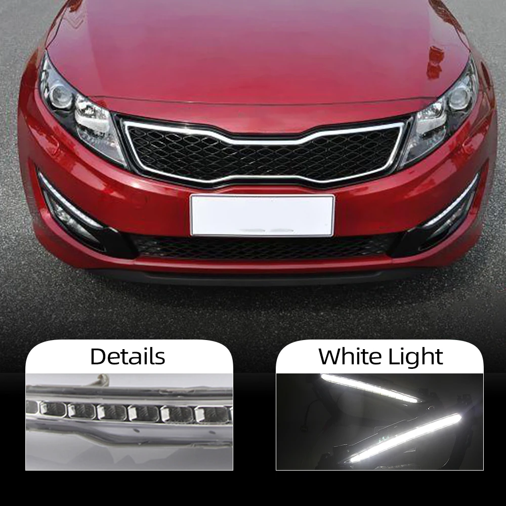 Автомобильная проблесковая для KIA Оптима K5 2011 2012 2013 2014 светодиодный DRL Дневной