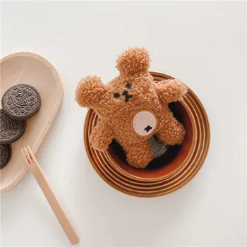 

3D Plush Bear Case for Apple Airpods 1 2 pro Bluetooth Earphone Charge Case Protective Cases Skin Accessories Headphones Case