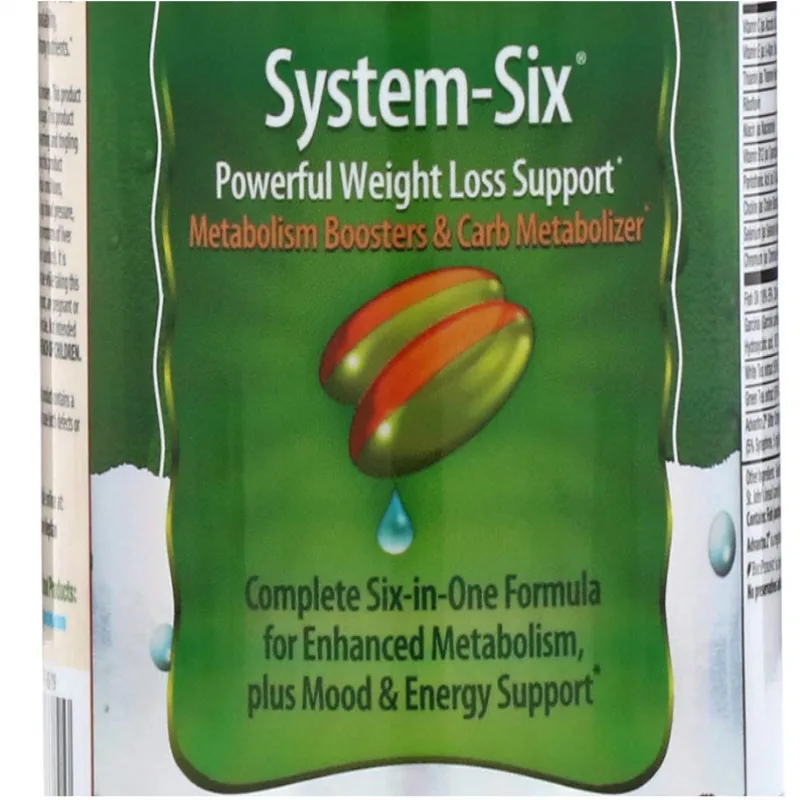 

Complete 6-in-1 formula for enhanced metabolism, Slimming loss support, 60 softgels