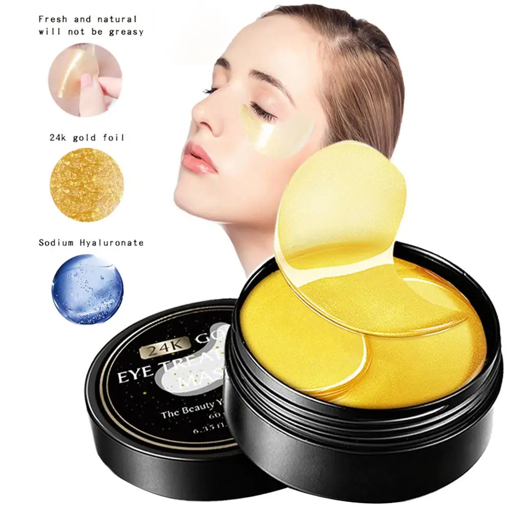 

30 Pairs Gold Eye Mask-with Collagen Under Eye Patches Dark Circles Eye Bags Remove Eye Mask for Puffy Eyes Gel Pads