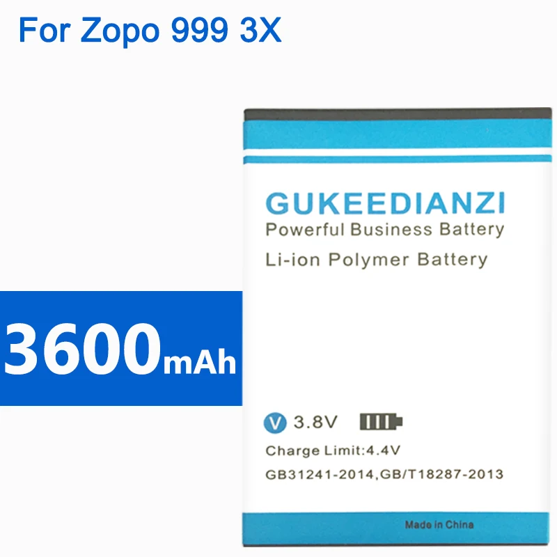 GUKEEDIANZI BT55T 3600mAh Battery For Zopo 999 998 ZP999 3X ZP3X zp998 Mobile Phone Replacement High Capacity | Мобильные телефоны