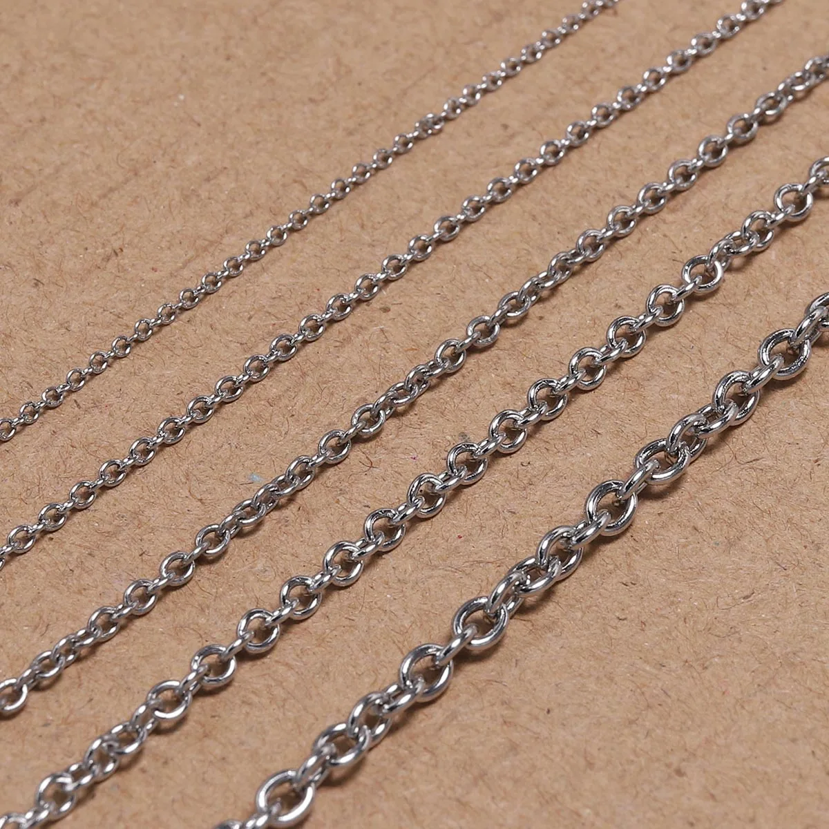 

5m/lot 1.2 1.6 2.5 3 mm Stainless Steel Necklaces Chains Cross Chain Bulk Link Chain For DIY Jewelry Making Findings Accessories