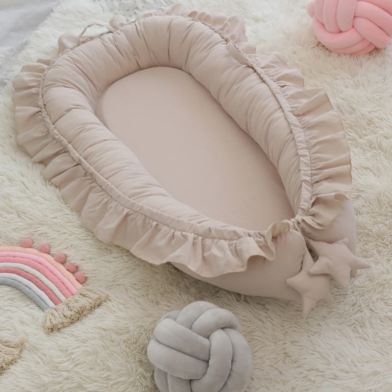 Removable Sleeping Nest for Baby Bed Crib with Pillow Travel Playpen Cot Infant Toddler Cradle Mattress Safety in