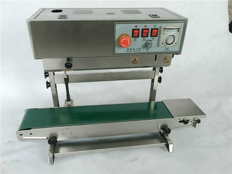 FR-770V Vertical Plastic Foil Bag Band Sealer Machine Liquid and Solid Food Continuous Sealing Machine 4