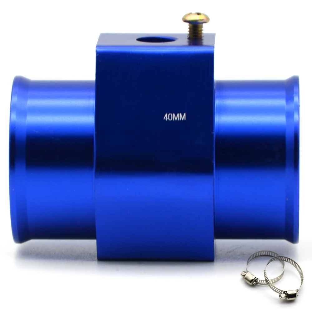 JDM датчик температуры воды адаптер Радиатор шланг 1/8 NPT TEMP шланг 28 мм 30 мм 32 мм 34 мм 36 мм 38 мм 40 мм с логотипом синий/красный - Цвет: RED 40MM