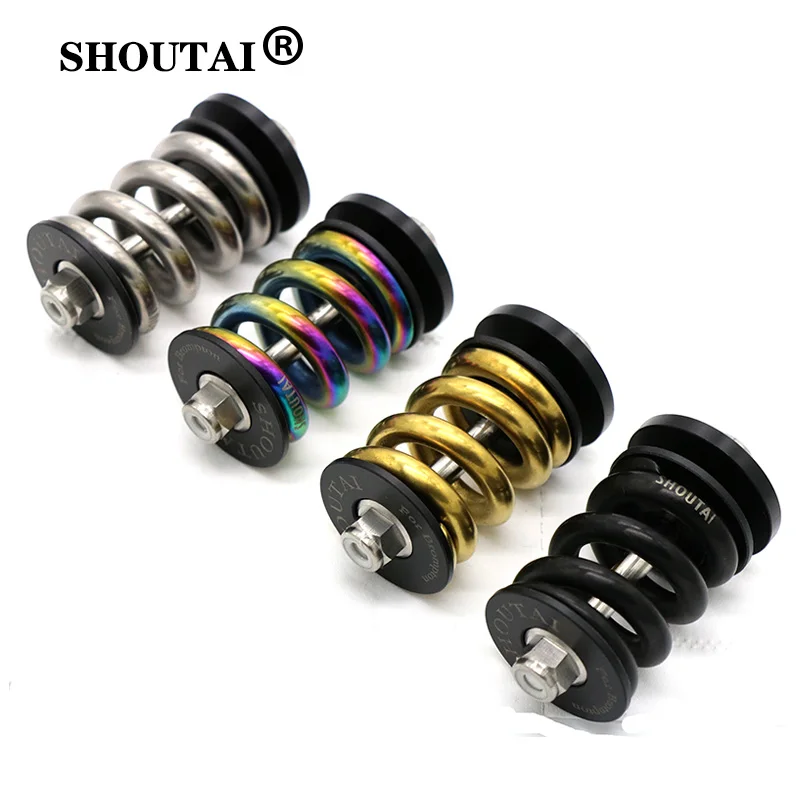 Shoutai Bike Tc4 Titanium Alloy Spring Rear Shock Absorber For Brompton Bmx Amortizer Bicycle