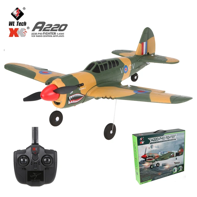 Wltoys Xk A220 P40 Rc Avião Planador 4ch Avião De Controle Remoto Avião 384  Wingspan 6g/3d Estabilidade Brinquedo Helicóptero Elétrico - Aviões De Controle  Remoto - AliExpress