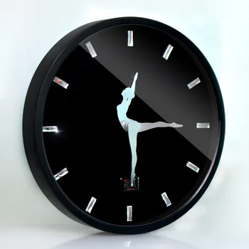 

Wall Clock Modern Design Decorative Girls Dance Ballet Room Clocks Nordic Brief Metal Frame Wall Watch Home Decor Silent BB50W