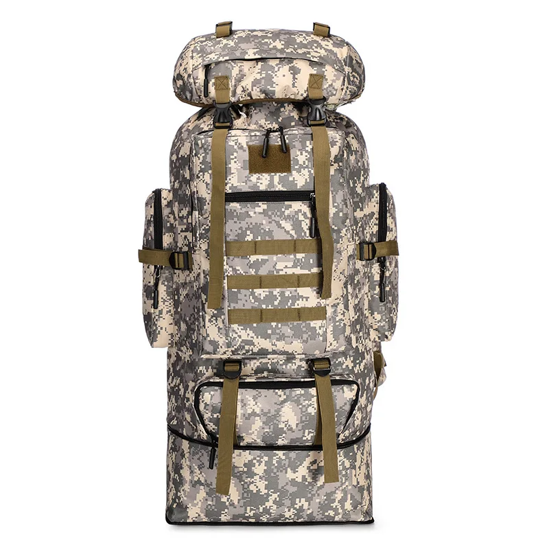 ACU 80L военный тактический рюкзак походный рюкзак Камуфляжный мужской походный армейский мешок альпинистская мочила для похода XA861WA - Цвет: ACU