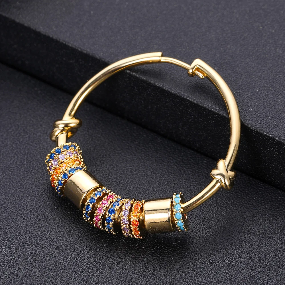 janekellytrendy Geometricwer mix Hoop Earrings For Women Accessories Full Cubic Zirconia Jewelry pendientes mujer moda | Украшения и