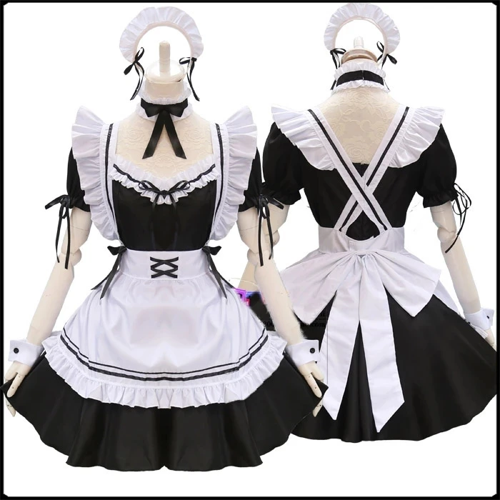 2021 black Lolita Maid Nikki-Dress UP Queen Maid Costume Cos Cute Maid Cosplay Costume Anime Show Japanese Women's Clothing anime cosplay female