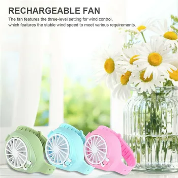 

Fast Ship Creative Mini Watch Simple Fan Portable Summer Rechargeable USB Folding Fashion Pocket Small Fan Third Gear Electric