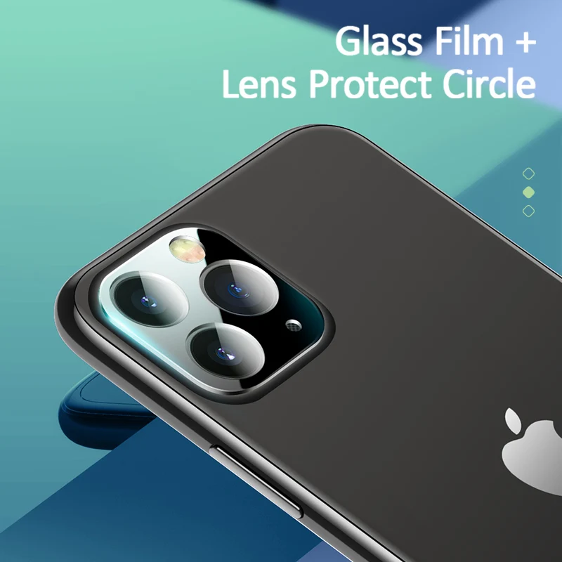 USAMS, 1 шт., 2 шт. для iPhone 11 Pro Max, защитное кольцо на заднюю линзу для объектива камеры, Защитное стекло для экрана iPhone 11, для мобильного телефона