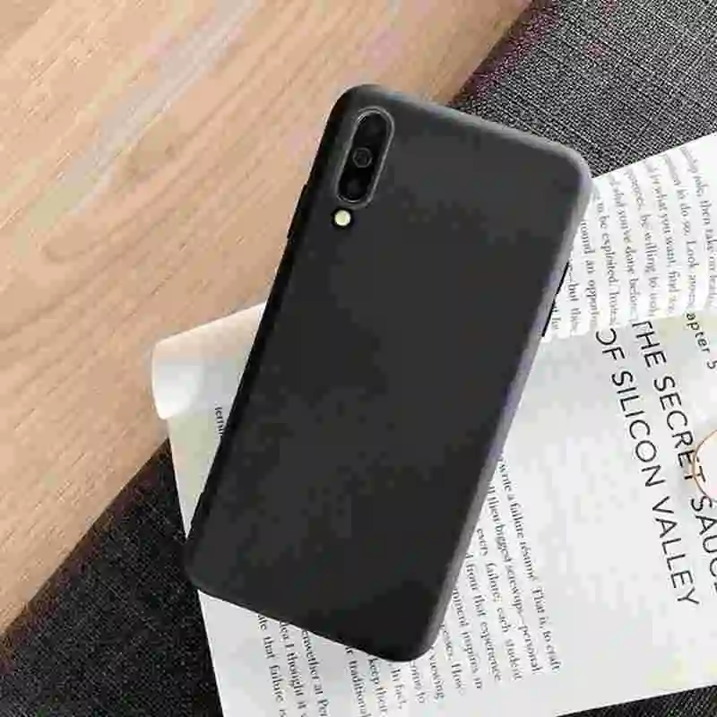 Черный Модный мягкий силиконовый чехол для samsung Galaxy A10 A20 A30 A50 A30S A50S тонкий карамельный цвет чехол s - Цвет: Черный