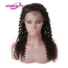13x6 Швейцарский Синтетические волосы на кружеве парик для черных Для женщин глубокая волна бразильского человека Волосы remy натуральный Цвет предварительно вырезанные 130% 150% 180% Плотность