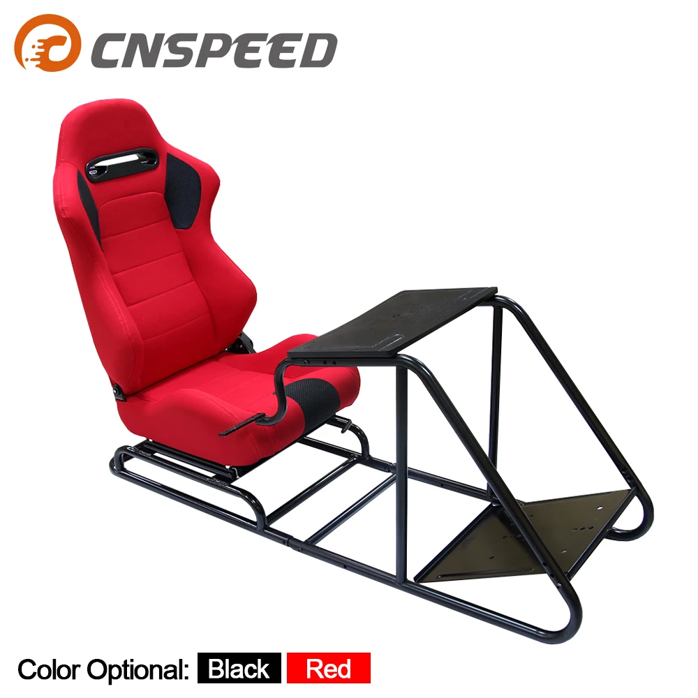  Game Gaming Racing Seat Steering+Pedal+Shift Mount Simulator Chair Driving Seat PVC Leather Telesco