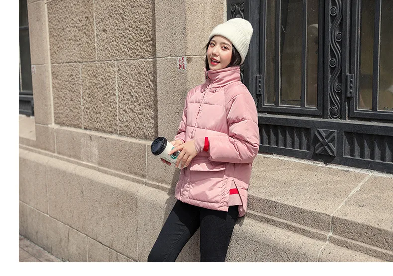AliExpress хлопковая стеганая одежда для женщин, стиль, осень и зима, толстый пуховик яркого цвета, для студентов, маленький хлопок