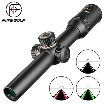 

FIRE WOLF Tactical Optical Sights 1-6.5X24 Hunting Compact Riflescope Red Green Illuminated Rifle Scope For Airsoft Airgun