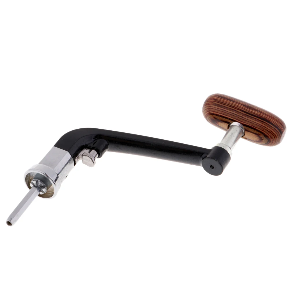 2pcs Foldable Fishing Reel Handle Wooden Knob for 5000-6000 Series saltwater/freshwater | Спорт и развлечения