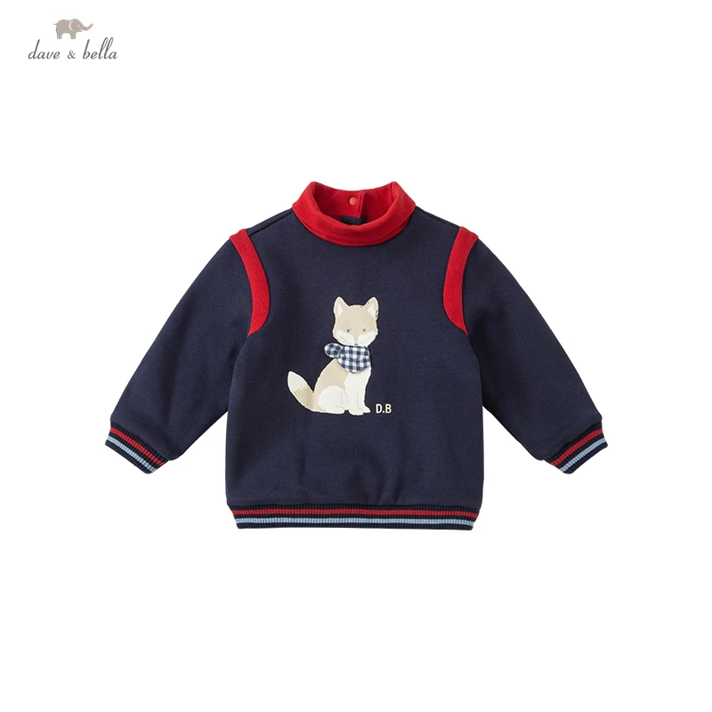 

DBL19504 dave bella winter baby boys casual cartoon sweatshirts children tops kids boy fashion tees