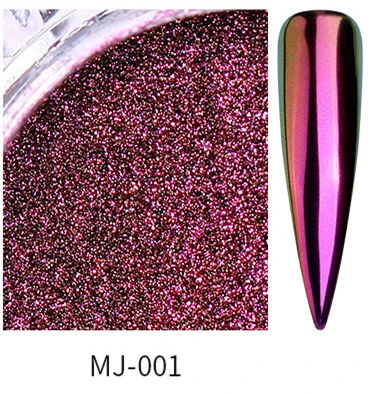 MJ-001 0,2 г/кор. неоновый Единорог Хамелеон порошок для ногтей Русалка Аврора переливающийся блеск для ногтей пыль хромированный пигмент Сделай Сам дизайн ногтей украшение - Цвет: MJ-001