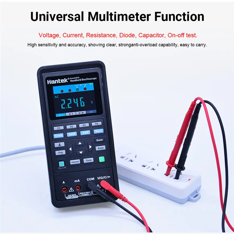 Цифровой осциллограф Hantek 3 в 1 генератор сигналов портативный мультиметр USB 2