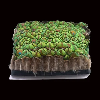 

Natural Plumas 2Meters/lot Gold Peacock Feather Trims Ribbon Crafts Handmade DIY Home Party Sewing Clothing Decoration 5-6cm