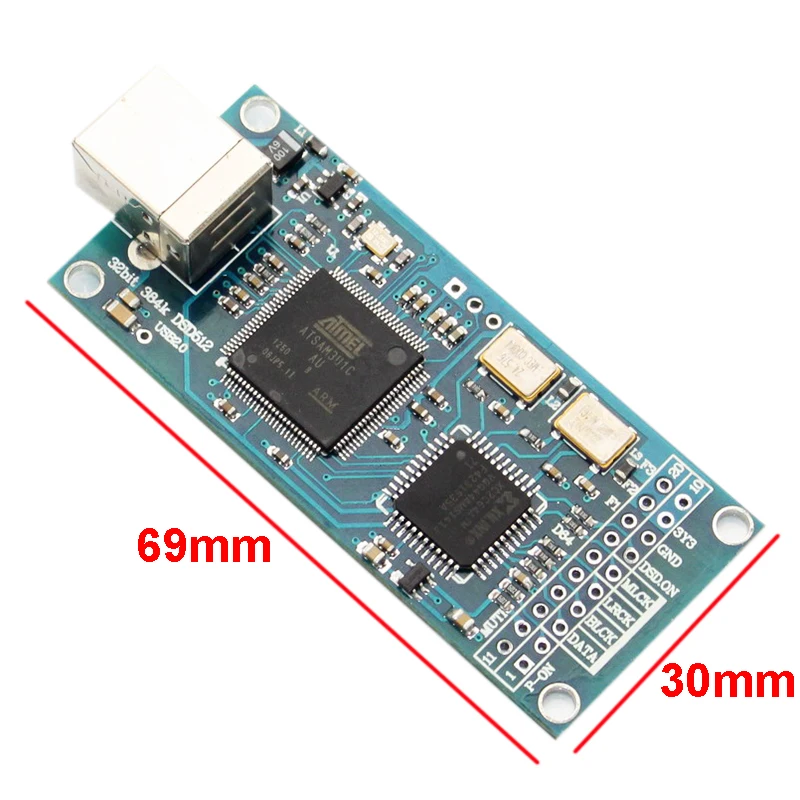 ATSAM3U1C XC2C64A DU1 USB в цифровой интерфейс IIS интерфейс ЦАП Декодер Плата Поддержка DSD512 32 бит 384K ies DSD выход для Amanero