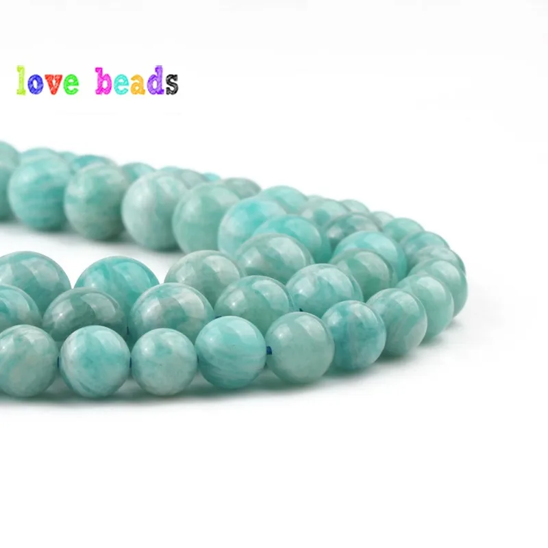 Круглые бусины из натурального амазонита 15 дюймов/6 нитей/8/10 мм|round stone beads|stone beadsgem