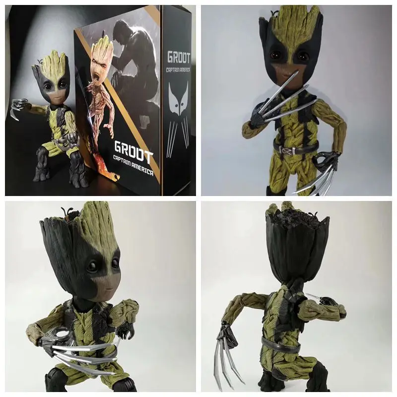 

Galaxy Guard 2 Small Tree COS Wolverine Groot Movable Joint Boxed Garage Kit Model