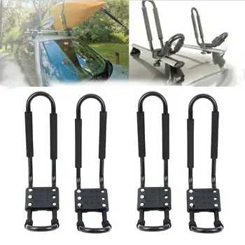

Samger 4pcs For Kayak Canoe Carrier Roof Rack J Bars Car Roof Rack Universal Adjustable Top Carrier Straps Black Ship From EU