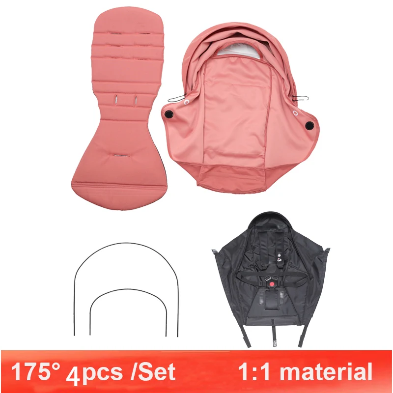 Baby Strollers vintage 3pcs/set 175° Adjustable Canopy Cover Cushion Stroller Accessories Water Proof For Babyzen Yoyo Yoya Pram Sunshade Seat Mattress baby stroller accessories	 Baby Strollers