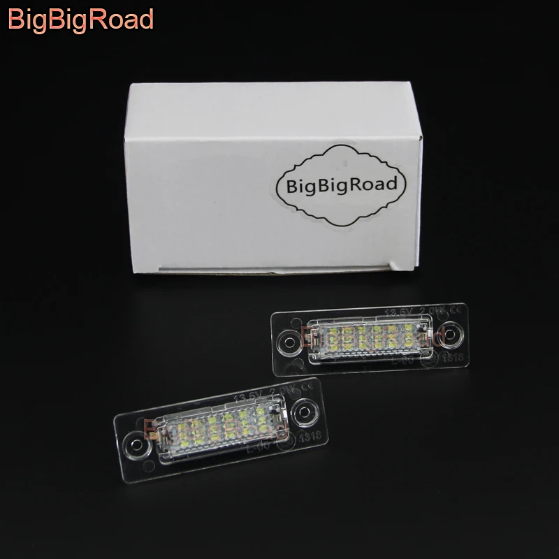 

BigBigRoad For Volkswagen Golf 5 Plus CrossGolf Cross Golf Caravelle / Multivan LED Car License Plate Light Number Frame Lamp