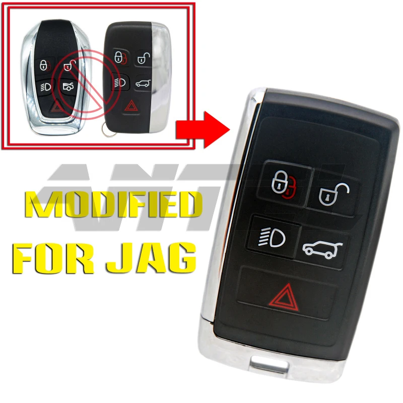ANTEL для Land Rover Range Rover Evoque LR2 F-type XJL XE XFL Замена 4+ 1 5 Кнопка Модернизированный пульт дистанционного ключа автомобиля чехол - Цвет: FOR JAG