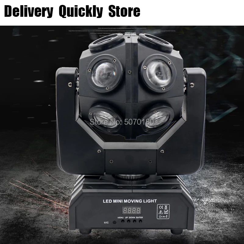

Show Time Unlimited Rotate Dj Led 12Pcs 10W RGBW 4 IN 1 Moving Head Light Good Effect Use For Disco Party KTV Night Club Bar