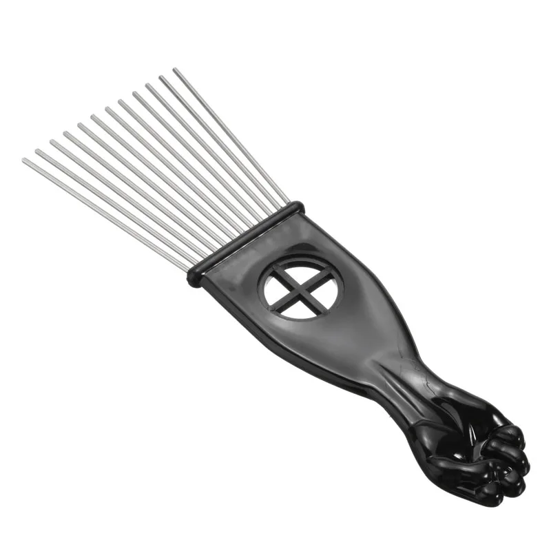 Mayitr 3 размера черный кулак афро Металлический Гребень африканские волосы Pik расческа для салона Парикмахерская прическа инструмент для укладки