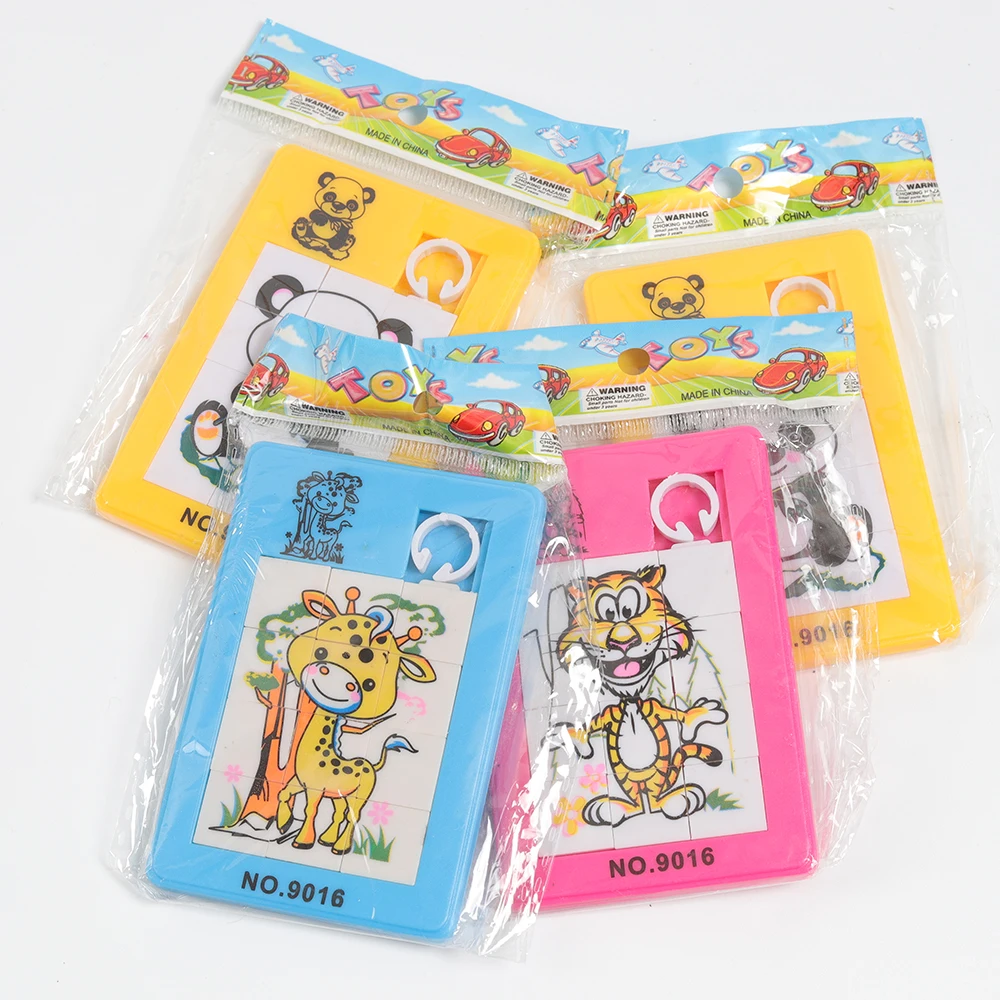10Pcs Cute Move Animal Jigsaw Puzzle Kids Birthday Party Gift Baby Shower Children Educational Toys Souvenir Party Favors Reward