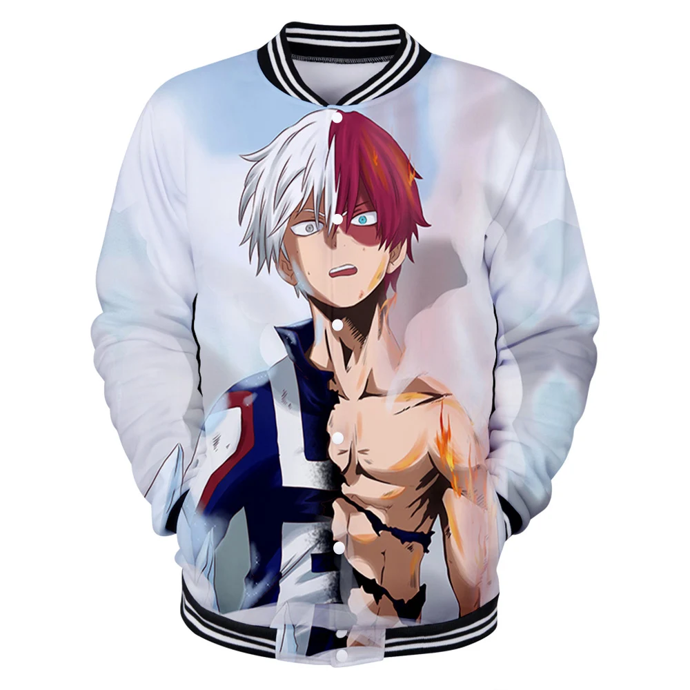 

Boku No Hero Academia Jackets Sweatshirt 3D Tracksuit Baseball Jackets Men Women Harajuku Anime Shoto Todoroki Clothes Plus Size