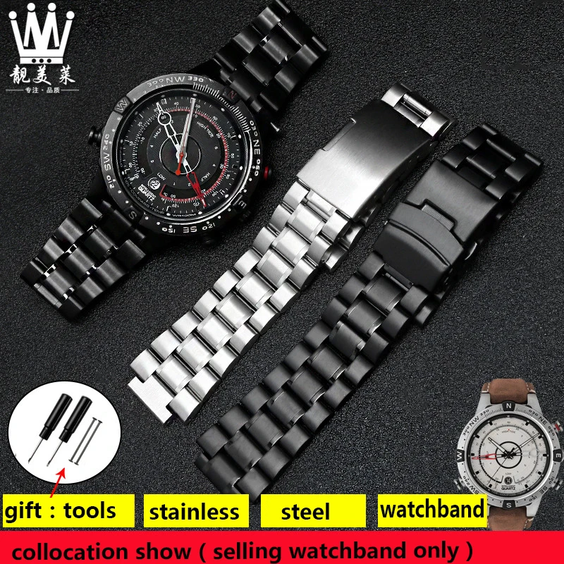 high quality stainless steel watchband for T-IMEX TW2T76300 T2N720 T2N721 T2N739 convex male watch strap | Наручные часы