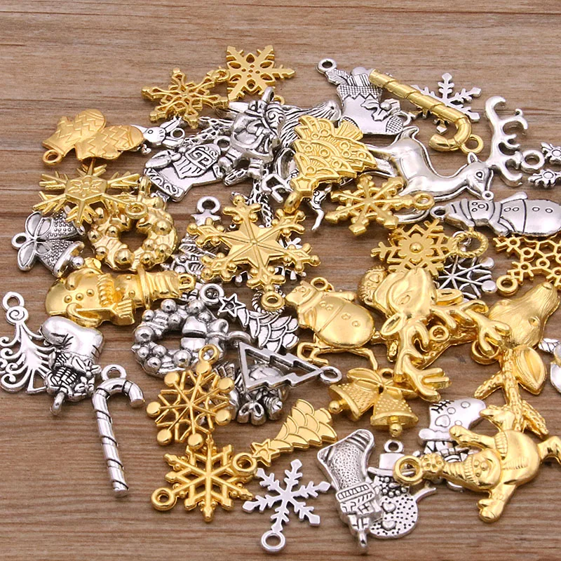 Jewelry Charms 20Pcs Alloy Metal Christmas Charms For DIY Jewelry