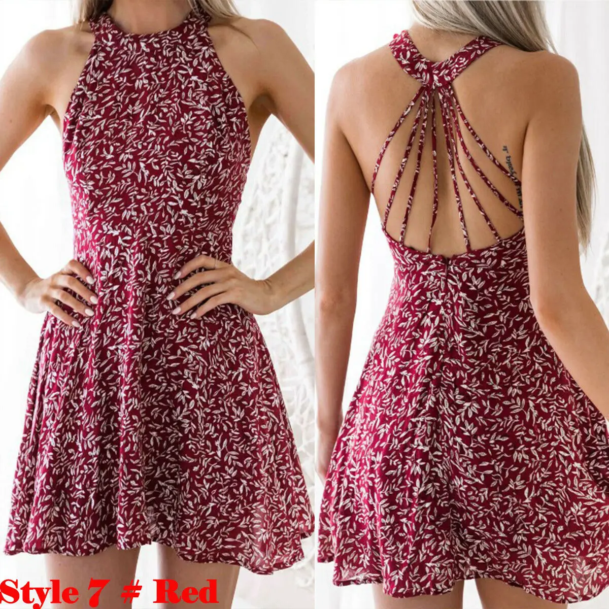 Sexy Strapless Beach Summer Dress Sundresses Vintage Bohemian Mini Dress Robe Femme Boho Floral Women Fashion dress hot Vestido