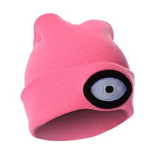 Осенне-зимний светодиодный головной убор с подсветкой, Шапка-бини, теплая, стандартная, USB порт, перезаряжаемая шапка, подходит для активного отдыха, ночного спорта, WBD