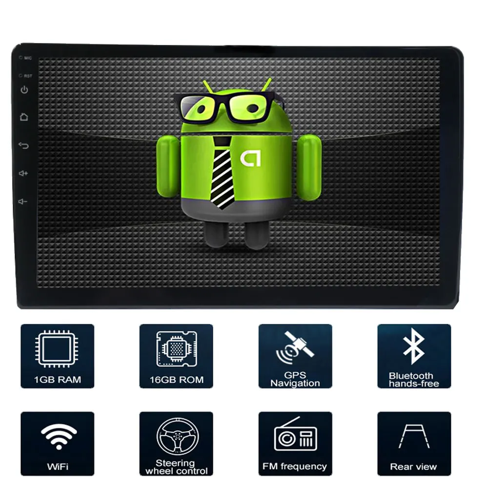 10,1 дюймов 2 Din Android 8,1 автомобильный Радио Стерео gps навигация Bluetooth USB SD сенсорный автомобильный мультимедийный плеер аудио плеер авторадио