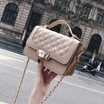 

New Mini Bag Women's 2020 Spring and Summer New Rhombus Chain Square Sling Bag Portable Shoulder/Crossbody Bag