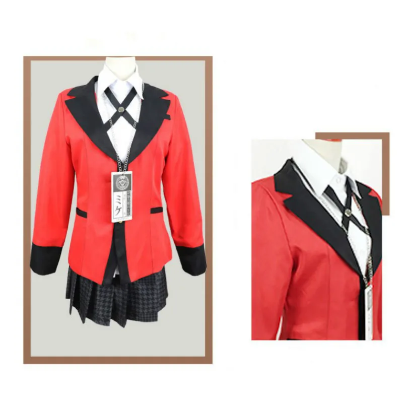 Аниме Kakegurui Косплей Jabami Yumeko костюмы японская школьная форма для девочек