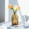 Vintage Carved Glass Flower Vase Tabletop Vase for Home Decoration Photo Prop Transparent Storage Jar Aromatherapy Bottle 5