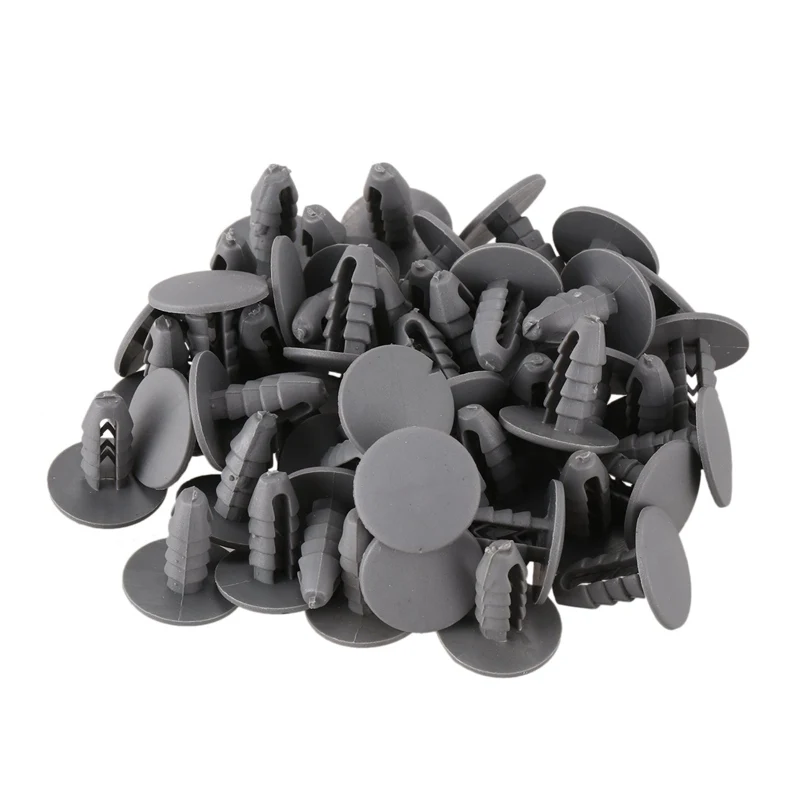 NEW-50PCS 8mm Hole Gray Plastic Rivet Door Push in CLip for Car | Автомобили и мотоциклы