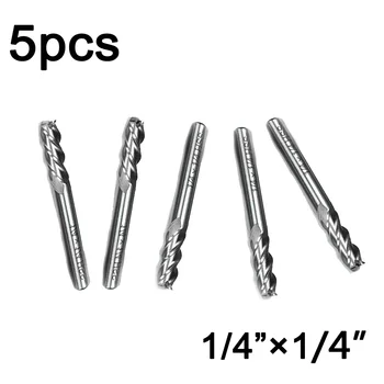 

5X 4Flute End Mill Cutter Drill Bit CNC Milling Tool Hard Straight Shank Useful