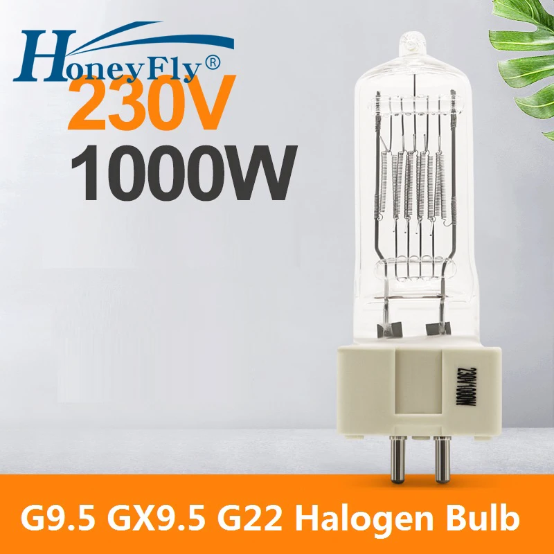 HoneyFly G9.5 GX9.5 G22 галогенная лампа с радиатора 230V 1000W капсулы прозрачные 25000LM Aero