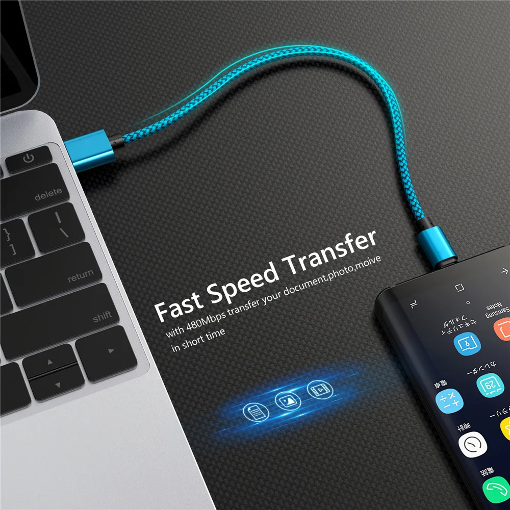 

Aluminum Alloy Braided Type-c Quick Quick Fast Charger Data Charging Cable Usb Charging Cord Wire